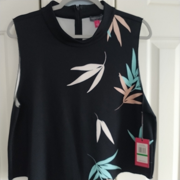 Vince Camuto Glacier Dream Black Sleeveless Top L - Picture 11 of 11